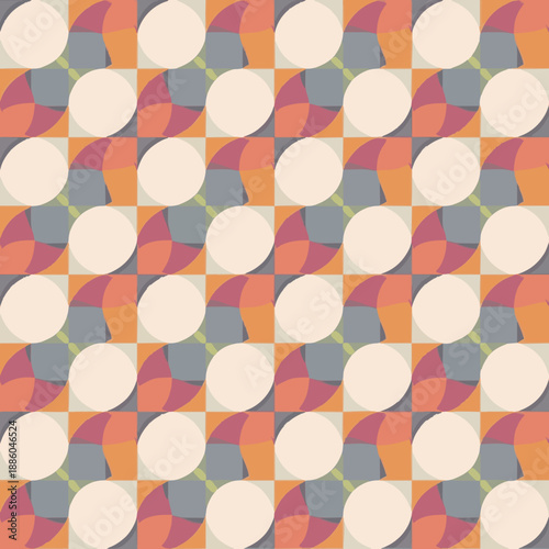 Retro Geometric Circle Pattern