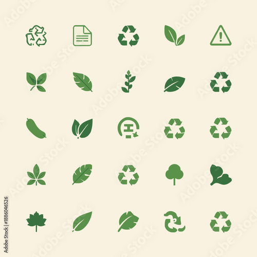 Green Eco Icons Collection