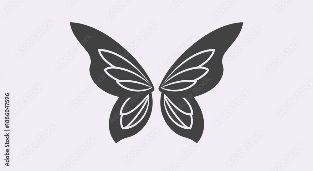 Fototapeta premium Butterfly wings graphic illustration