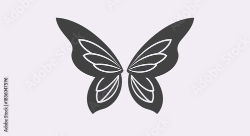 Butterfly wings graphic illustration