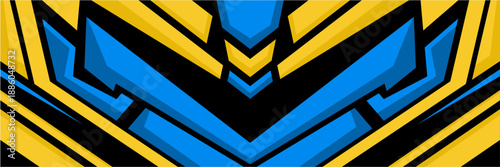 Vector car sticker wrap design. Graphic abstract line racing background kit design for vehicles, race cars, rallies, adventures, and liveries.