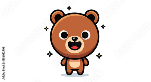 Cartoon bear character illustration