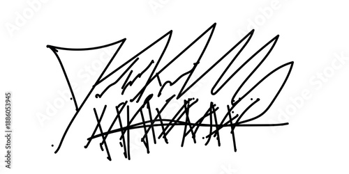 A black and white image of a signature or scribble