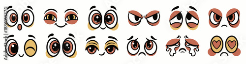 Set of cute toy eyes.