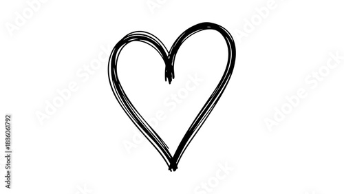 3D silver metal heart illustration isolated on white background as a romantic symbol of love and passion for a Valentine's Day wedding decoration