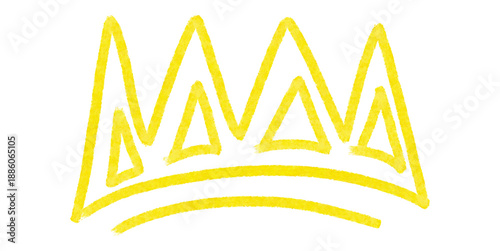 Tableau sur toile Hand-drawn yellow crown