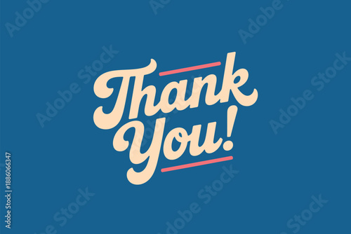 Vintage Thank You Message Graphic