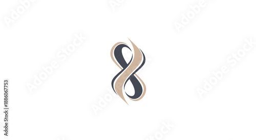 Infinity Symbol Metallic Gold and Silver.