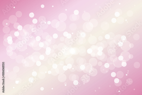 Valentine pastel bg with pink and yellow diagonal gradient, ivory circle dot sparkle and glow. Neutral warm nude wallpaper, Light vector background with bokeh.	