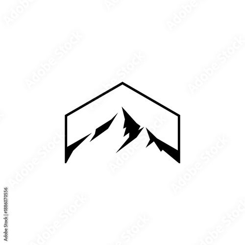 Modern mountain house logo
