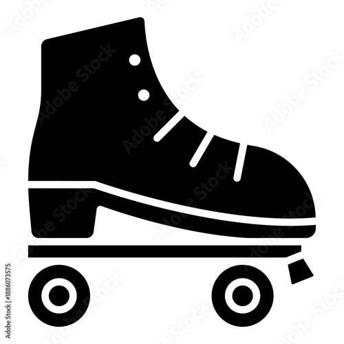 Roller skate glyph solid icon