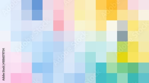 Colorful Abstract Pixel Pattern Yellow Background