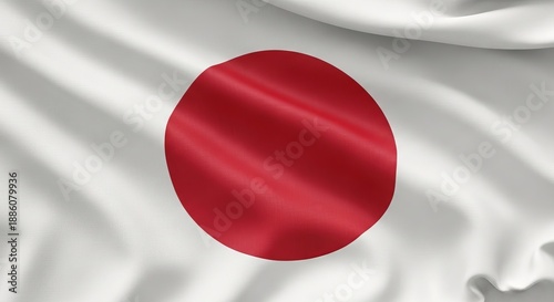Japanese flag waving on white background with detailed fabric texture Free Download Japanese flag waving on white background with detailed fabric texture - GFXLoad