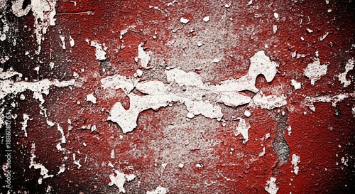 Wallpaper Mural Red paint peeling off weathered wall texture Torontodigital.ca