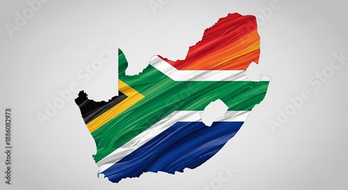 Wallpaper Mural South Africa flag map illustration, national pride concept Torontodigital.ca
