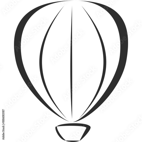 hot air balloon vector—Travel Icon