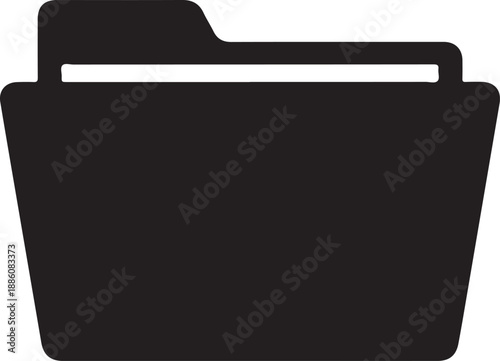 File Icon Silhouette on White Background