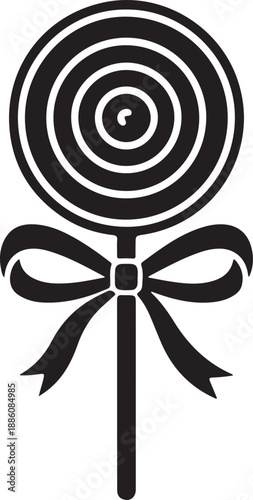 lollipop, candy, sweet treat, dessert, confectionery, silhouette