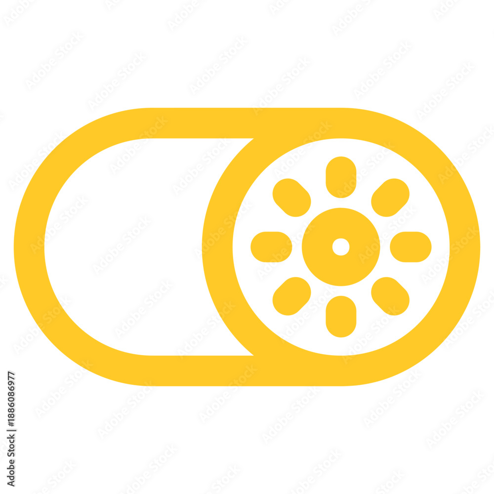 Fototapeta premium Flat Colored Light Mode Icon for Visual Interface Display