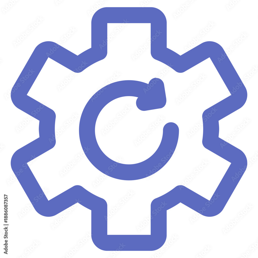 Obraz premium Flat Colored System Update Icon for Software Maintenance