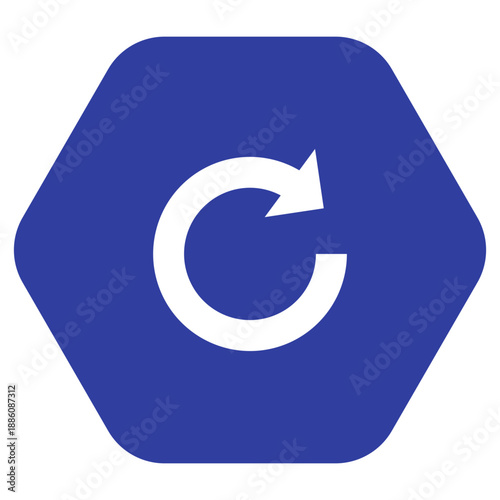 Flat Colored System Update Icon for Software Maintenance