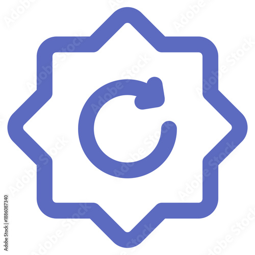 Flat Colored System Update Icon for Software Maintenance