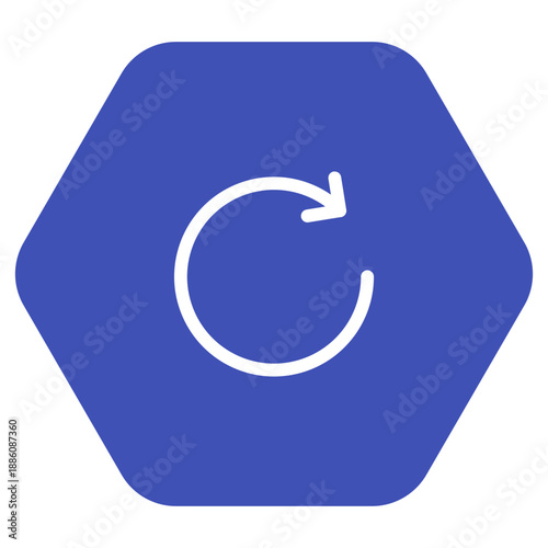 Flat Colored System Update Icon for Software Maintenance