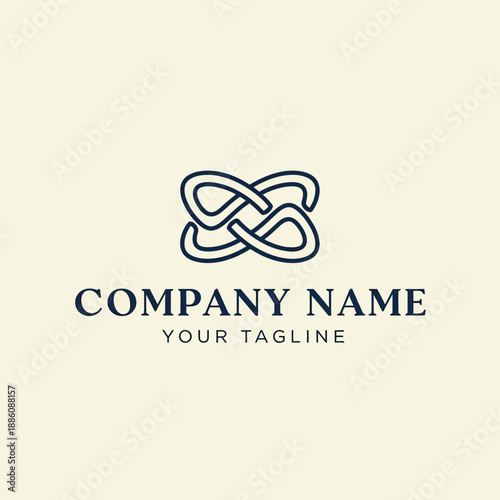 Wallpaper Mural Elegant Infinity Symbol Logo Design for Company Branding. Torontodigital.ca
