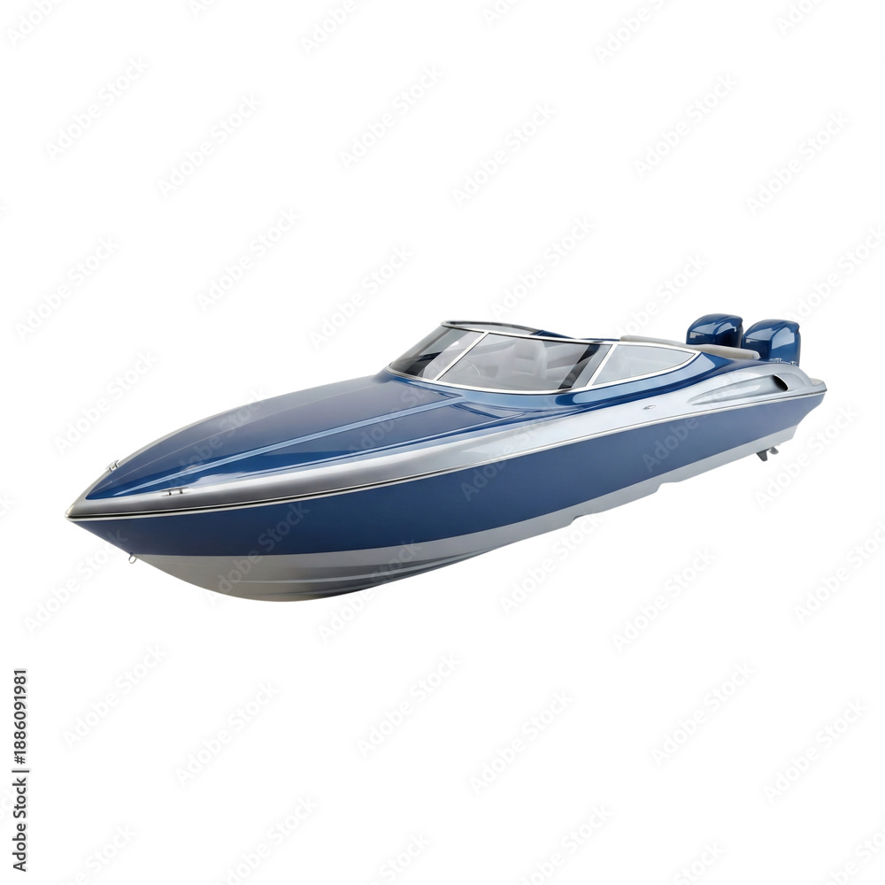 Naklejka premium boat on white