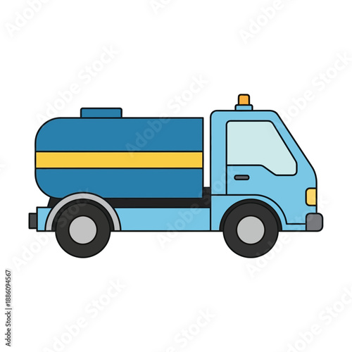 Cartoon tanker truck illustration