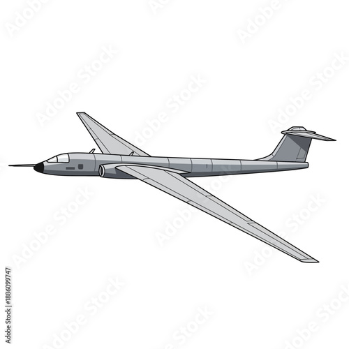 Vintage Jet Aircraft Illustration