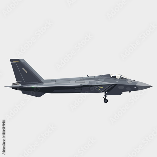 Modern Stealth Fighter Jet Aircraft