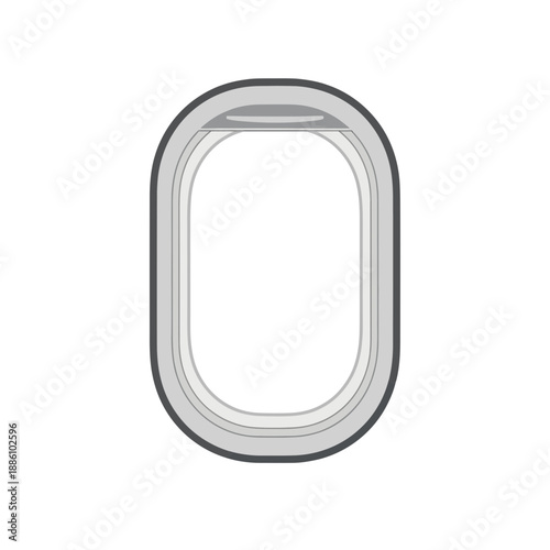 Airplane Window Porthole Isolated on White Background
