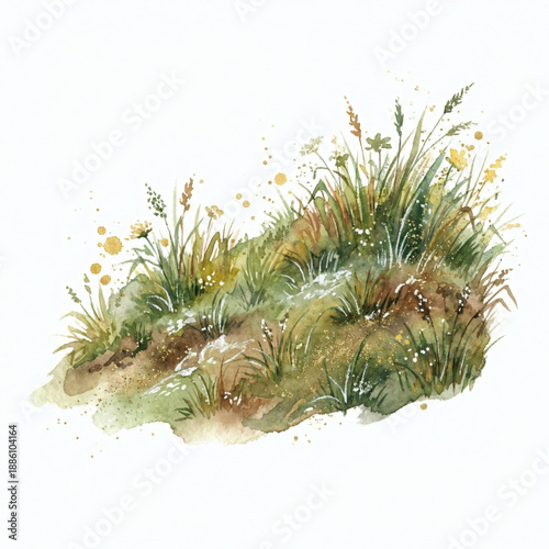 A mound of grass