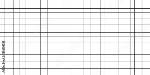 Irregular grid system emphasizing line weight contrast