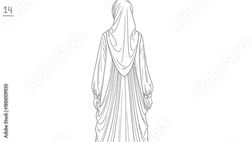 Foto Woman wearing traditional Islamic clothing.
