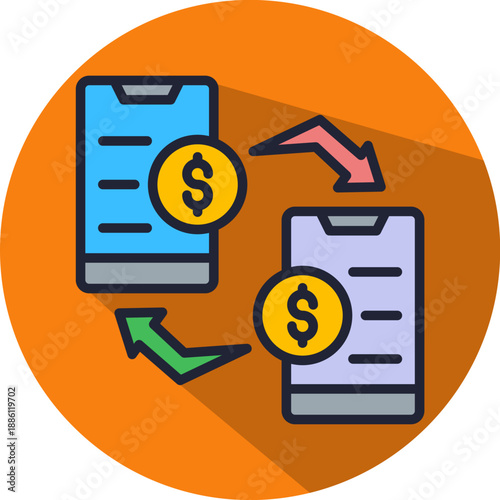 Money Transfer isometric icon