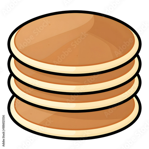 Stack of Fluffy Golden Brown Pancakes Ready for Breakfast or Brunch with Delicious Toppings