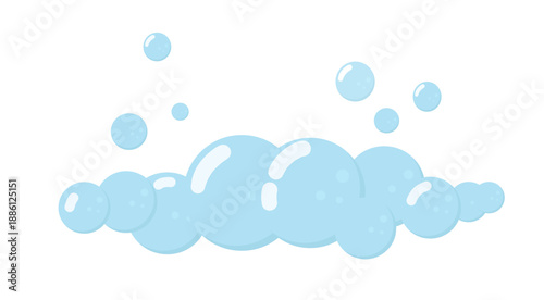 Soap foam bubbles, oxygen bubbles, water bubbles, vector design elements isolated. Air bubbles flat icon