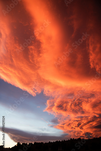 sunset in the mountains