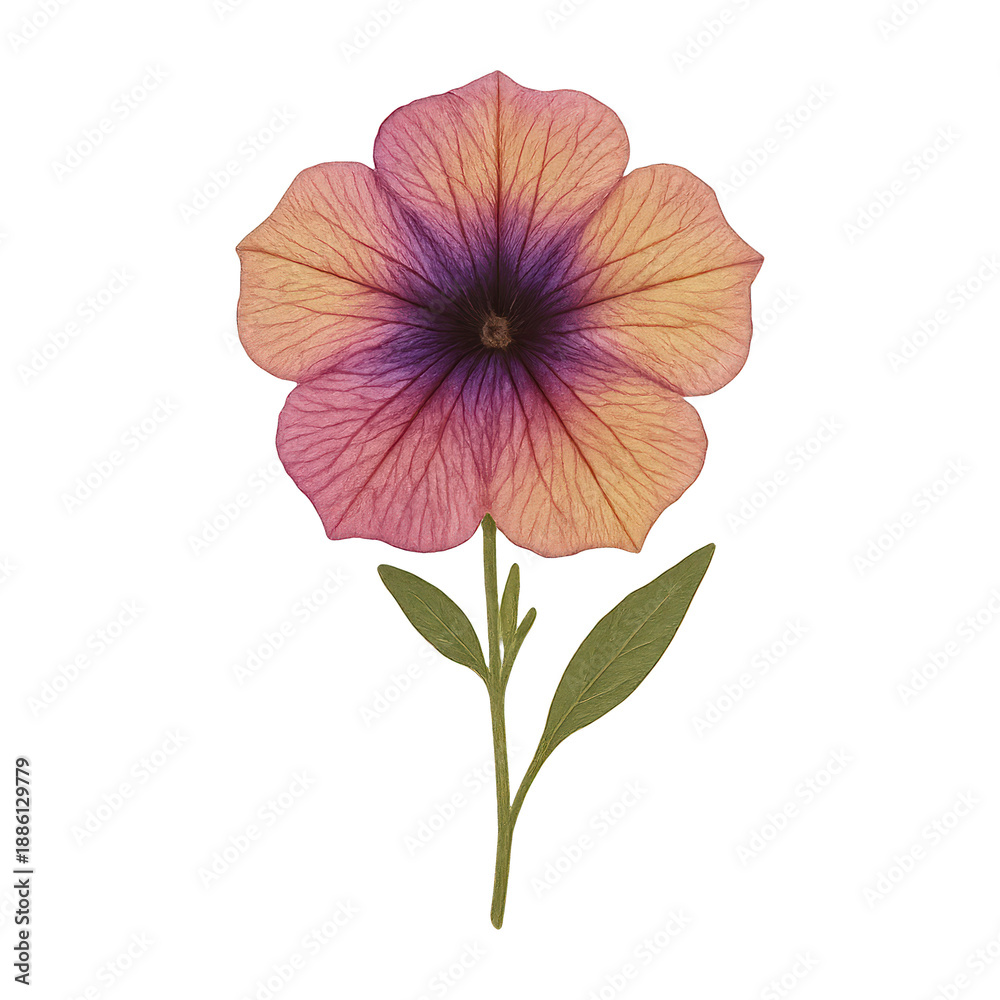 Obraz premium PNG Vibrant petunia flower illustration