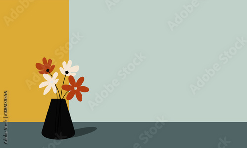 simple abstract background wit flower