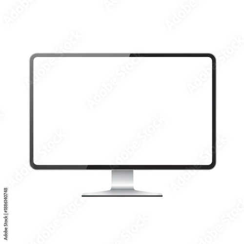 Computer monitor icon isolated on transparent background