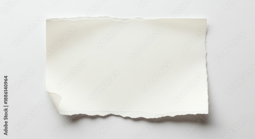 Obraz premium Torn paper sheet on white background