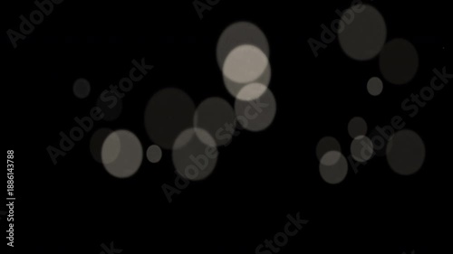 Circular bokeh with alpha channel seamless overlay 4K