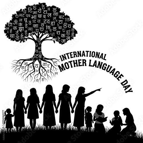Celebrating international mother language day with families and a tree of words