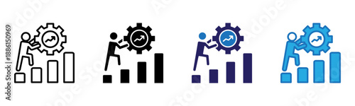 Work Icon Multi Style Vector Illustration