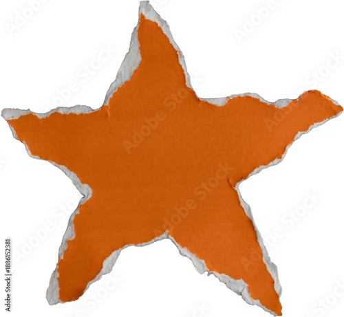 Wallpaper Mural Orange And White Grunge Ripped Paper Star Shape Torontodigital.ca