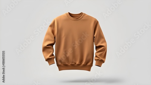 Wallpaper Mural front view of a blank brown sweatshirt mockup isolated on gray background Torontodigital.ca