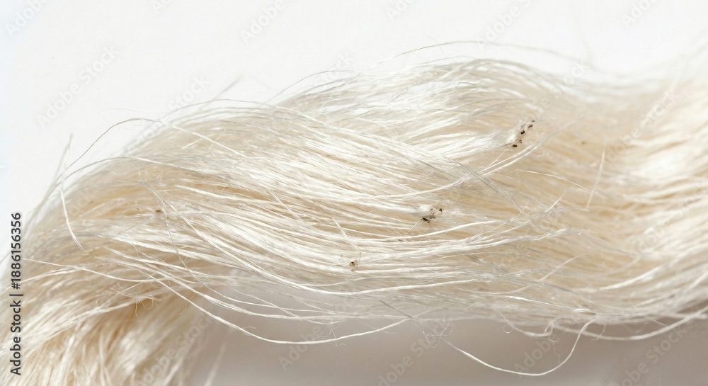 Fototapeta premium Extreme Macro of Raw Silk Thread Bundle with Soft Natural Sheen